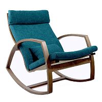 Кресло-качалка Wooden Rocking Chair Blue (Синее) — фото